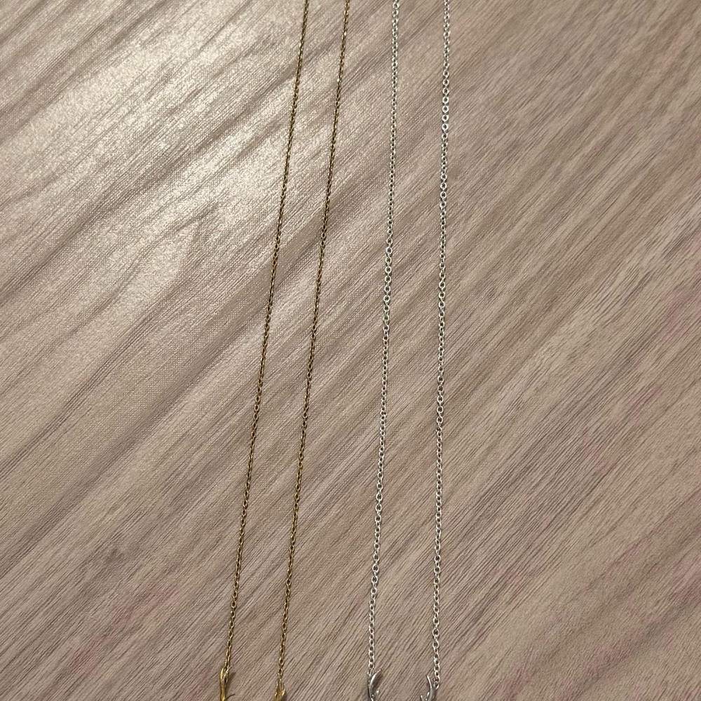 Elegant Gold and Silver Antler Necklaces